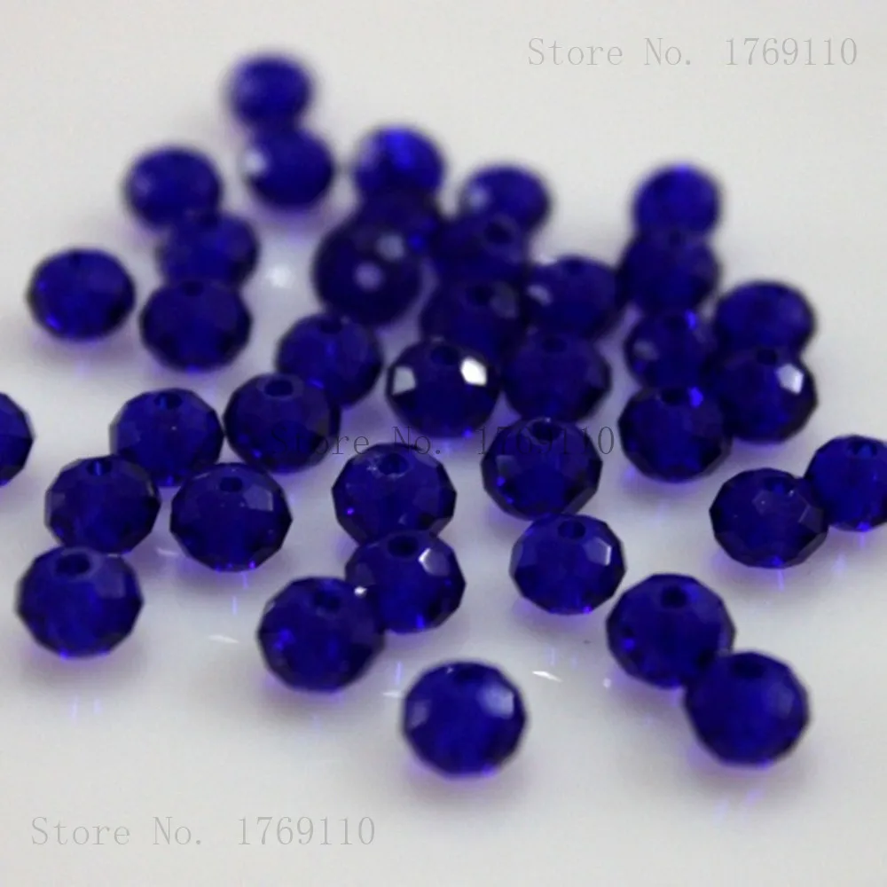 Olive Green Faceted Crystal Glass Rondelle Beads - 50pcs