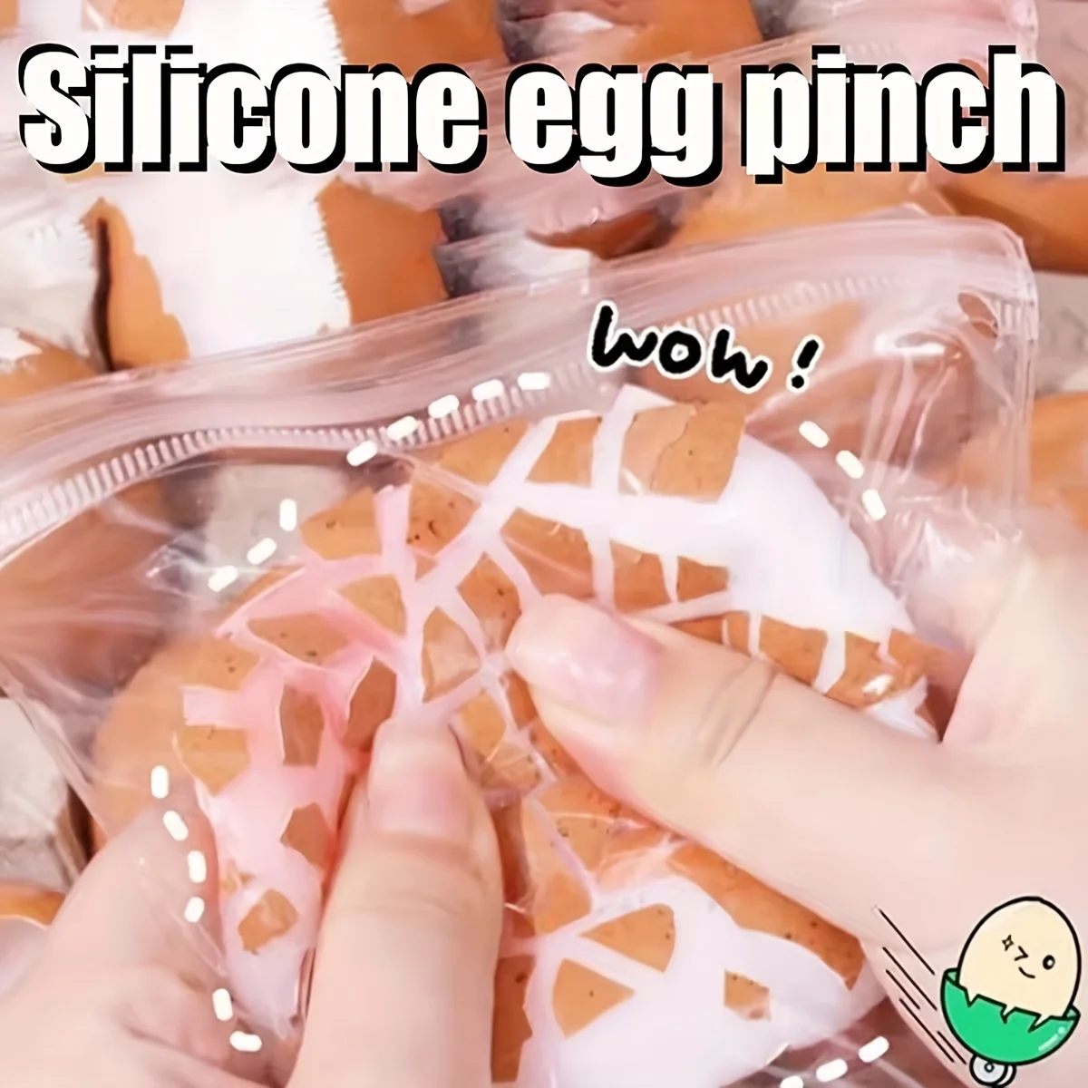 Type of Simulated Soft Artificial Damaged Eggs Squeezing Toy Is An Interesting Stress Relieving Prop and Party Prank Toy