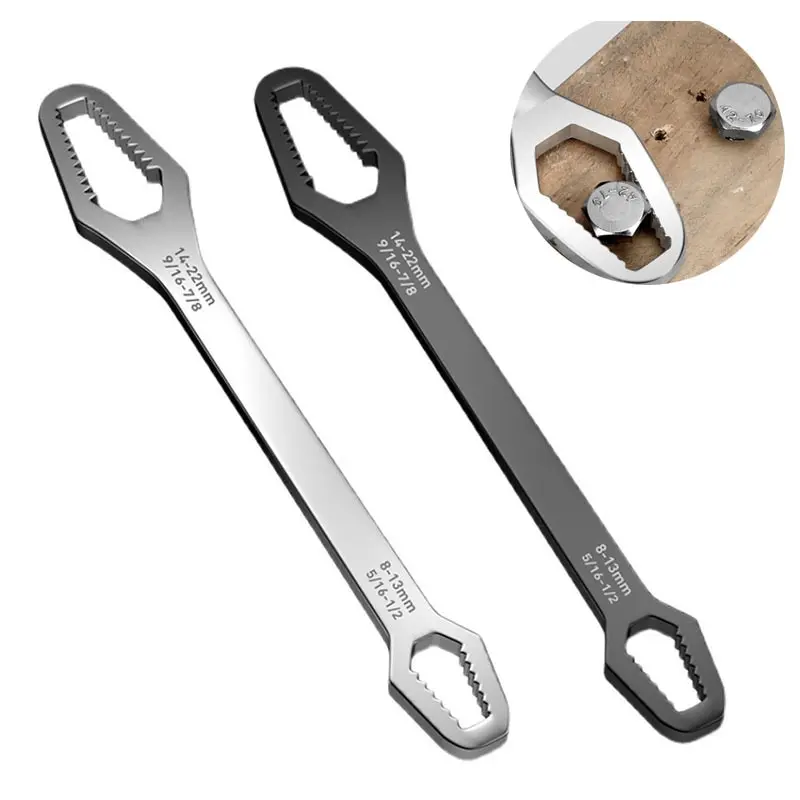 

3-17mm 8-22mm Universal Torx Wrench Self Tightening Adjustable Wrench Board Double-head Torx Spanner Multi Repairing Hand Tool