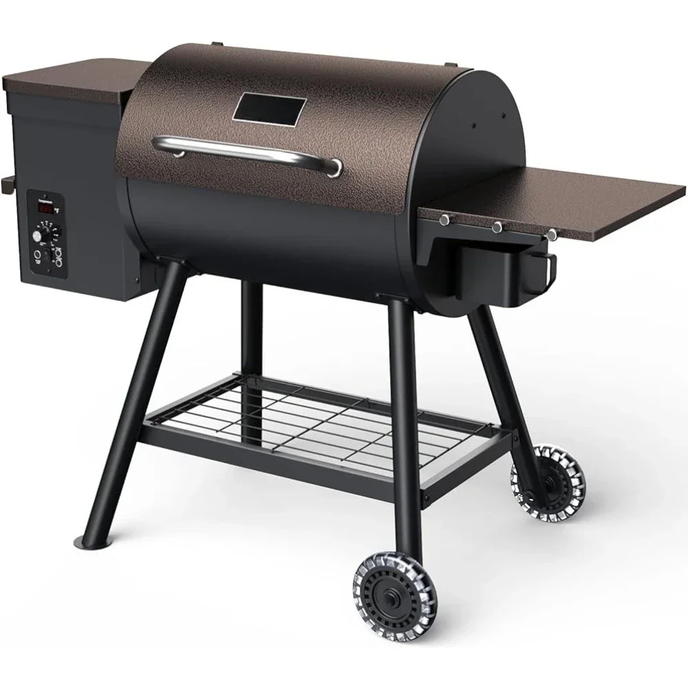 

8 IN 1 BBQ Grill With PID Temperature Control for Outdoor Cooking Kitchen Tools BBQ Camping and Patio Brown Cookware Accessories