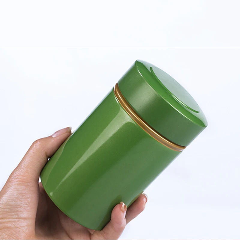 Portable Metal Tea Can 50g Tinplate Tea Storage Tin Containers for Loose Dry Leaves