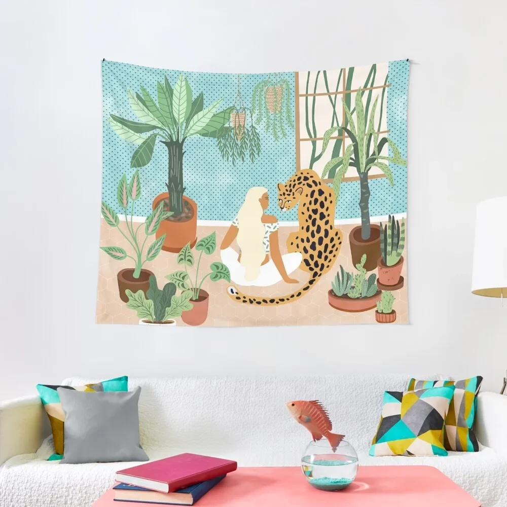 Urban Jungle #illustration #botanical Tapestry Wall Mural Wall Decoration Tapestry