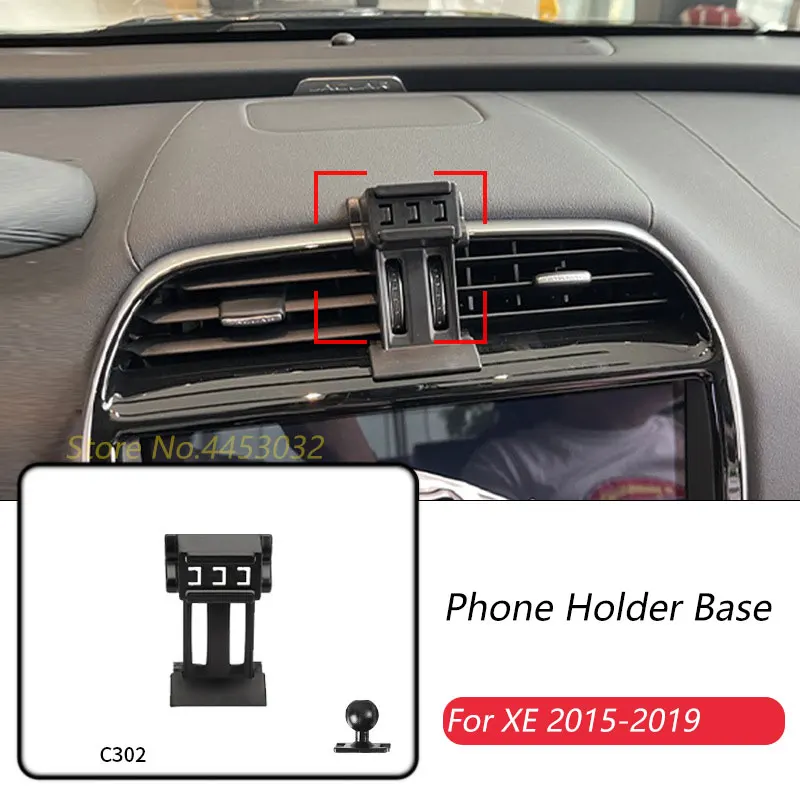 

Car Phone Holder Base Special Mounts For Jaguar XE 2015-2019 Fixed Air Outlet Bracket Base Accessories With Ball Head 17mm