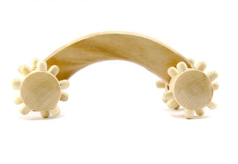 HANRIVER Wooden nail bent round Log back massage equipment Portable wooden massager