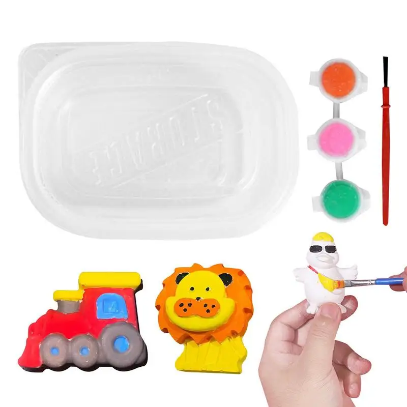 

Kids Crafts And Arts Set Painting Kit Kids Arts And Crafts Plaster Painting Set Paintable Art Craft Set Includes Doll Figures