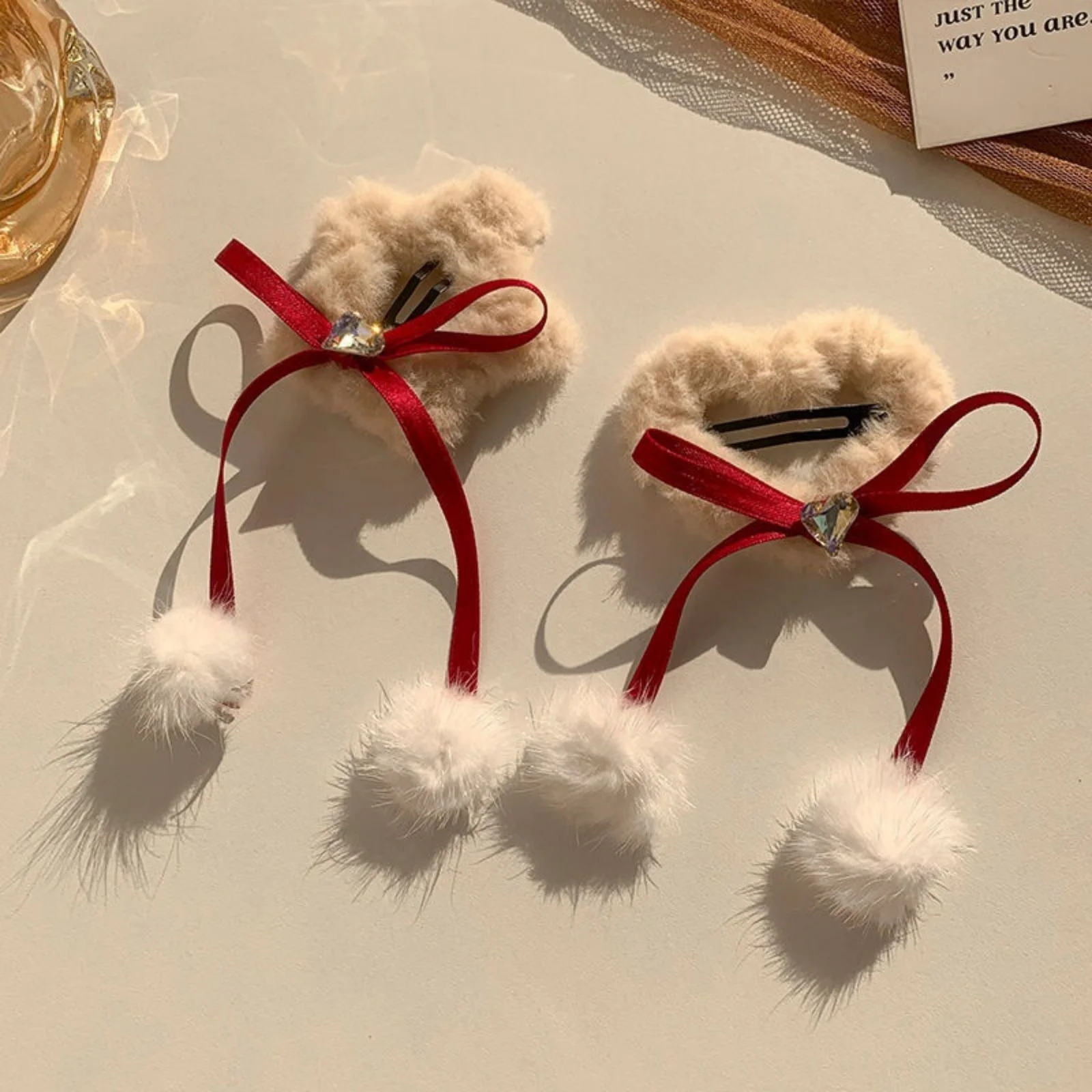 1PC Christmas Velvet Scrunchies Set: Santa, Reindeer & Gift Designs, Cute Hair Ties For Holiday Parties, Festive Accessories