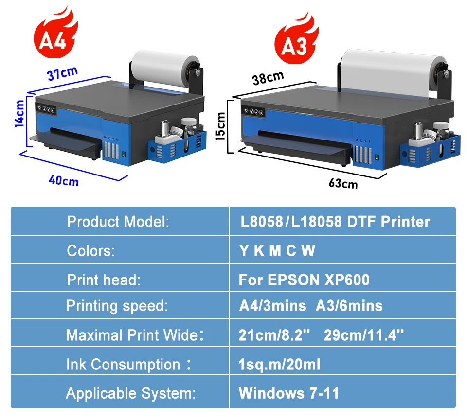 Colorsun DTF 프린터, A3, A4, 엡손 L18058, L8058, impresora, dtf 프린터, a4, a3, dtf 프린터 기계, 티셔츠, 신발, 후드용