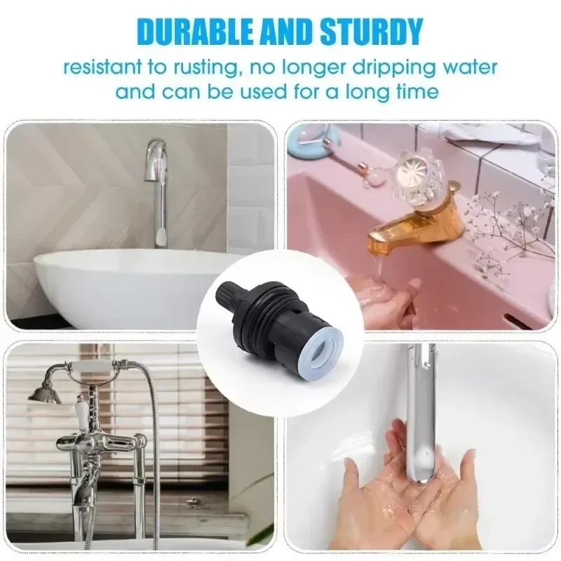 10/1PCS Faucet Valve Universal Replacement Tap Brass Ceramic Disc Cartridge Inner Bathroom Kitchen Sink Accessory