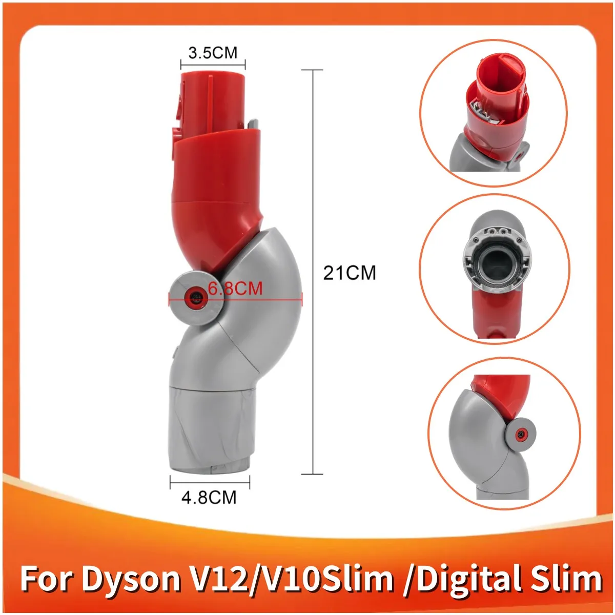 Per Dyson V12/V10Slim /Digital Slim Quick Release Top Adapter Tool Adattatore Inferiore Pezzi Di Ricambio Di Ricambio