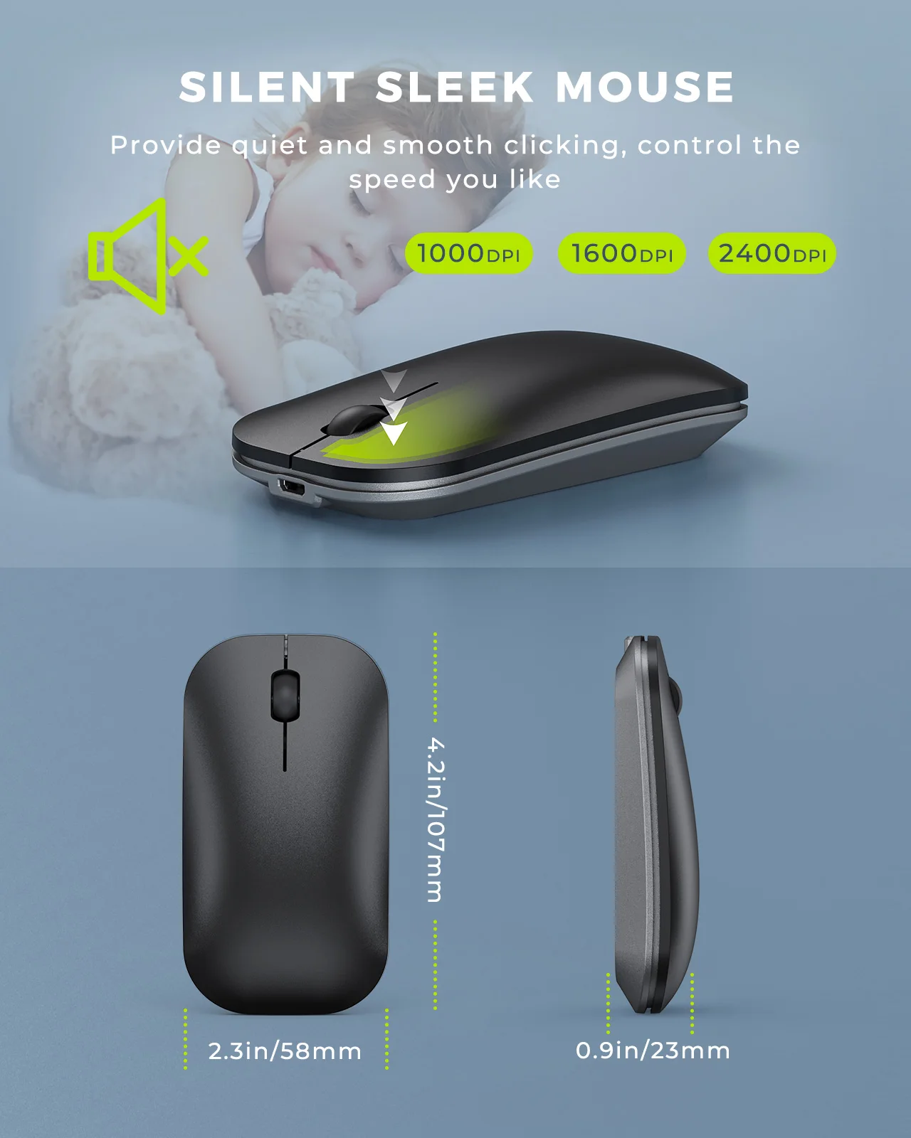 Combinação de Mouse e Teclado sem Fio Bluetooth Multi-dispositivo Recarregável Magro Win 10 Macbook Pro Air Ipad - Imagem 4