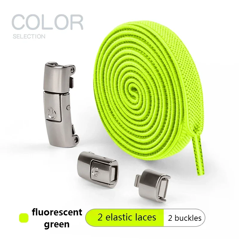 Press Lock No-Tie Gradient Elastic Shoelaces for Sneakers – Easy Fastening Shoe Accessories for Kids and Adults