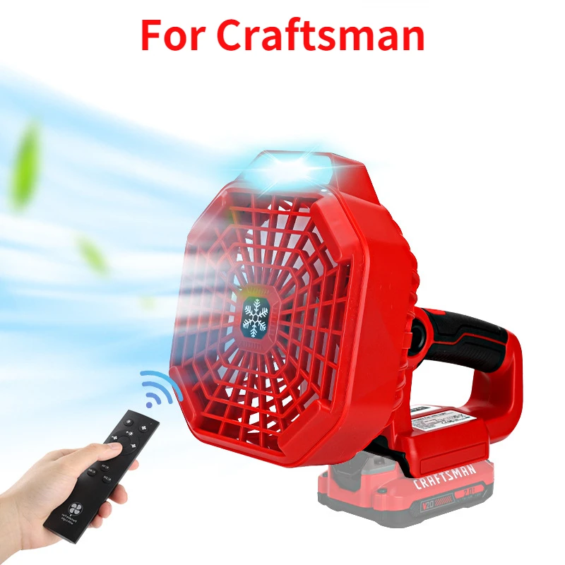 14.4-18V Portable Cordless Fan for Makita/Bosch/Dewalt/Milwaukee 18V Lithium Bat