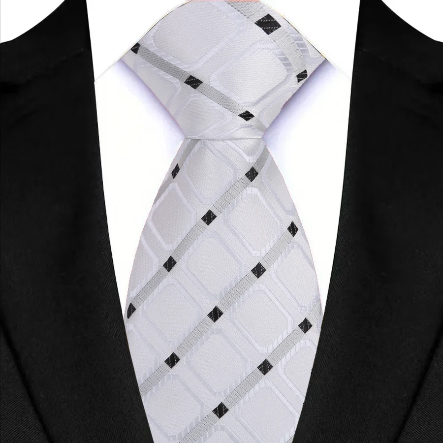 Neue Design männer Krawatte Blau Braun Plaid Streifen Krawatten Für Männer Hochzeit Business Party Bräutigam Kragen Zubehör Geschenk – Detail 8