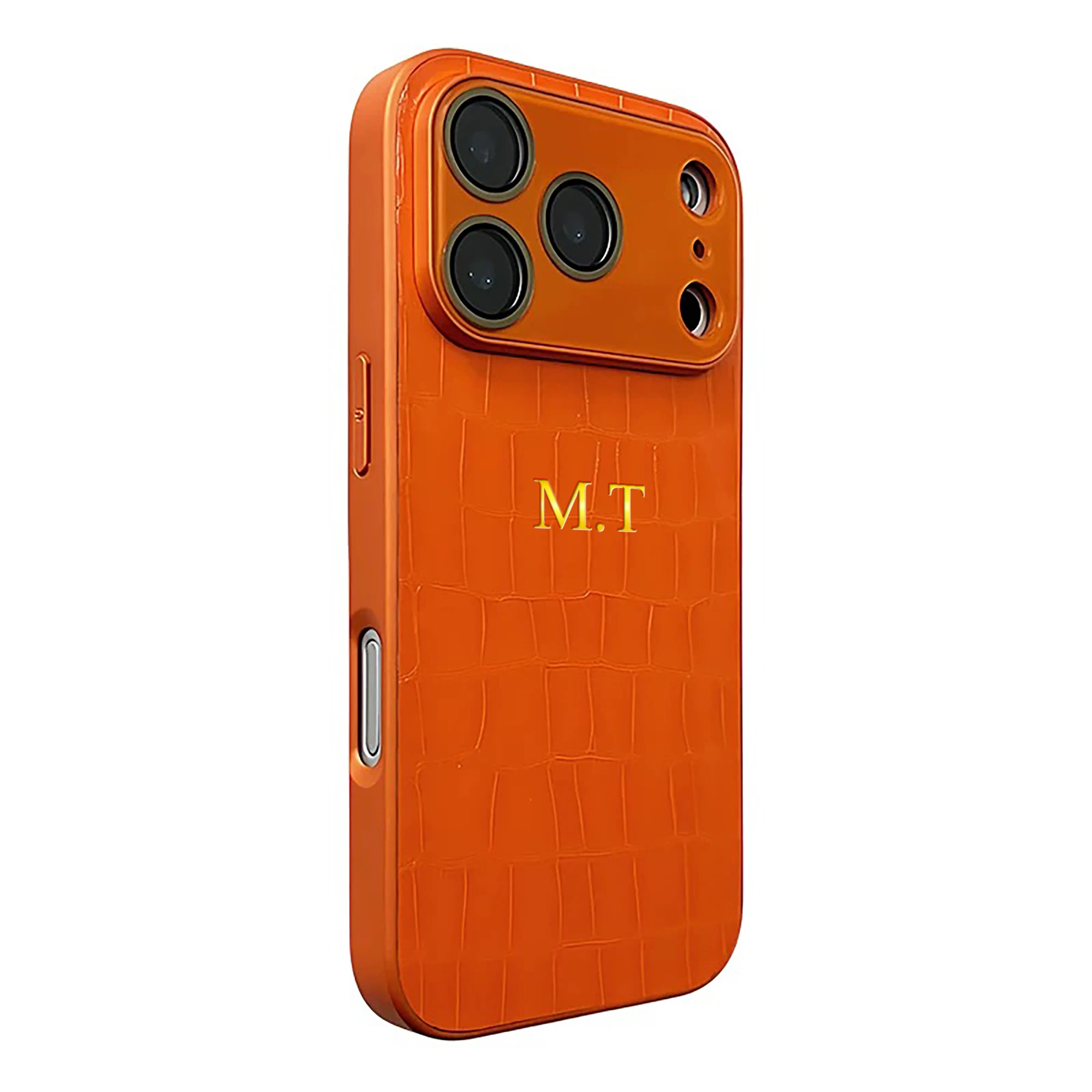 Personalized Custom Name Crocodile Pattern Faux Leather Case For iPhone thumbnail 1