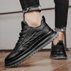 Men Faux Cowhide Crocodile Print Sneakers Casual Leather Shoes Men's Versatile Thick Soled Wear Resistant Shoes Men's Work shoes 1
