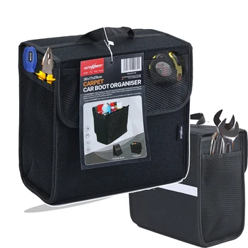 Organizer universale per bagagliaio dell'auto organizzatore per bagagliaio automatico borsa per scatola portaoggetti borsa per attrezzi antiscivolo in feltro portatile accessori per Auto pieghevoli