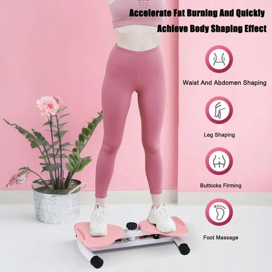 Waist Whisper Waist Twisting Machine, Waist Sculptor Machine Twiister with Handles and Drawstring, Waist Slimming Balance Rotati