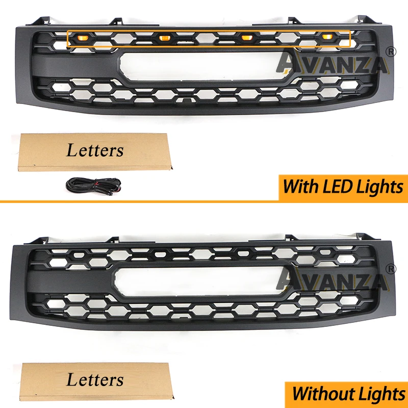 자동차 부품 그릴 W/Light Fits For 2004 2005 2006 2007 Nissan TITAN/Armada 전면 라디에이터 그릴 수정