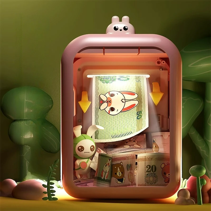 Electronic Piggy Bank Children's Cash Box Password Safe Smart Fingerprint Automatic Banking Children's Gift Money Box