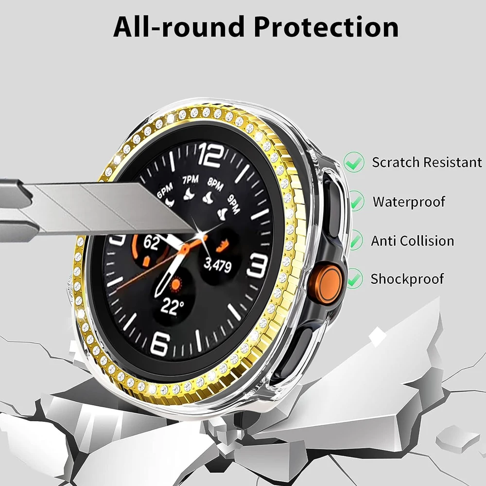 Luxurious Metal Bezel with Diamond Accents