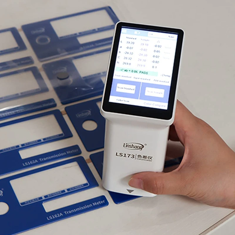 Linshang LS173 Smart Colorimeter Touch Screen Colorimeter For Coating Ceramic Plastic Paint Color Measurement Comparison 3