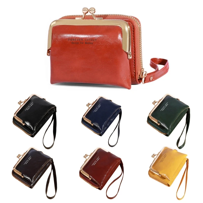 

Woman Girl Clutch Bag Coin Purse PU Wallet Multi-slot Wristlet Purse Credit Card Card Holder Zipper Purse