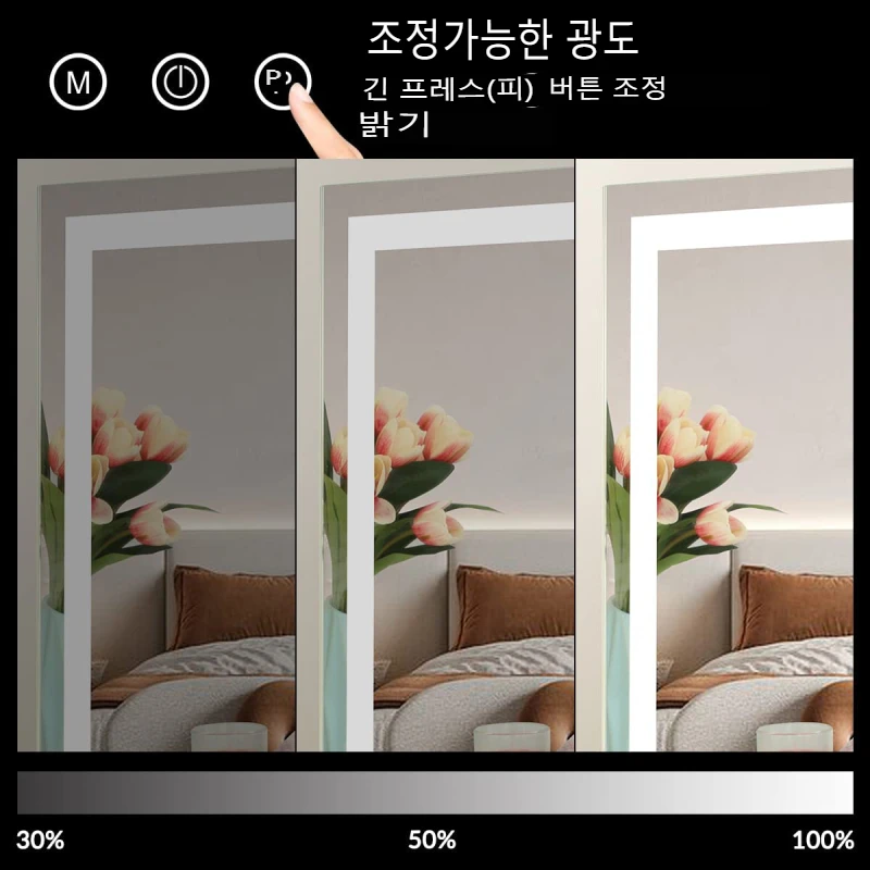 조명이 있는 화장용 거울, 밝기 조절 가능한 LED 조명 화장대, 15배 확대 기능이 있는 다양한 색상의 탁상용 거울, 최고의 선물