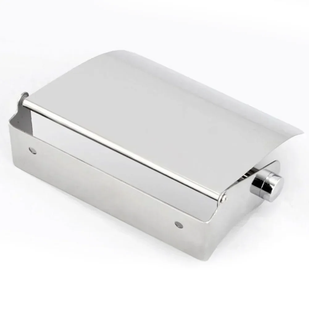 Stainless Steel Chrome Finish Toilet Tissue Roll Wall Mounted Holder Paper Stand Dispenser 13x14x4.5cm 1pc toilet paper holder,toilet paper rack,toilet roll holder,tissue holder