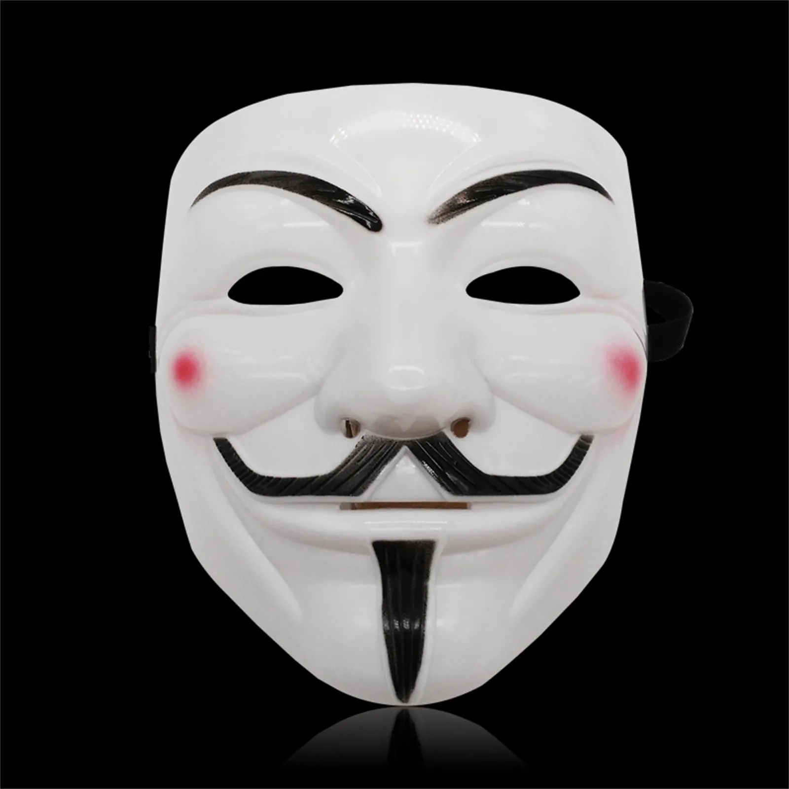 Guy Fawkes Mask - BlackWhite Revolutionary Style Halloween Cosplay Accessory