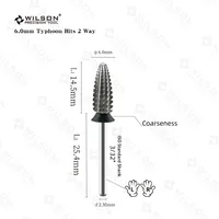 WILSON Typhoon Bits(2 Way)-Tools Nails Cutters for manicure Drill Bits nails accessories remove hard gel 2