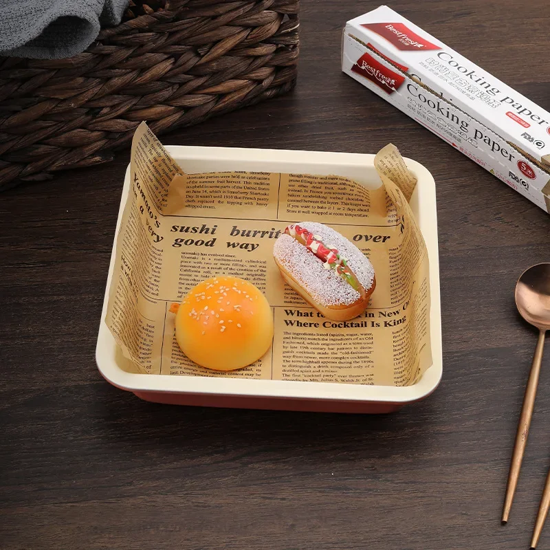 1 Roll of Vintage Newspaper, Disposable Sandwich Wrapping Paper, Anti Stick Baking Baking Tray Oil Paper, Bread Paper