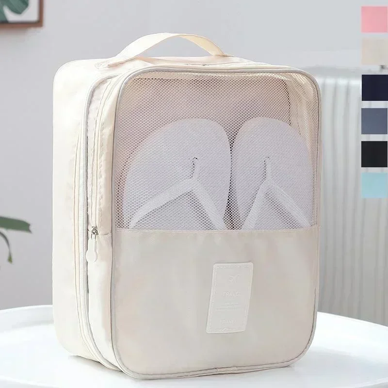 2026 Oxford Fabric Foldable Shoes Storage Bag Waterproof Travel Shoe Organizer Pouch Household Dustproof Shoe Sorting Bag