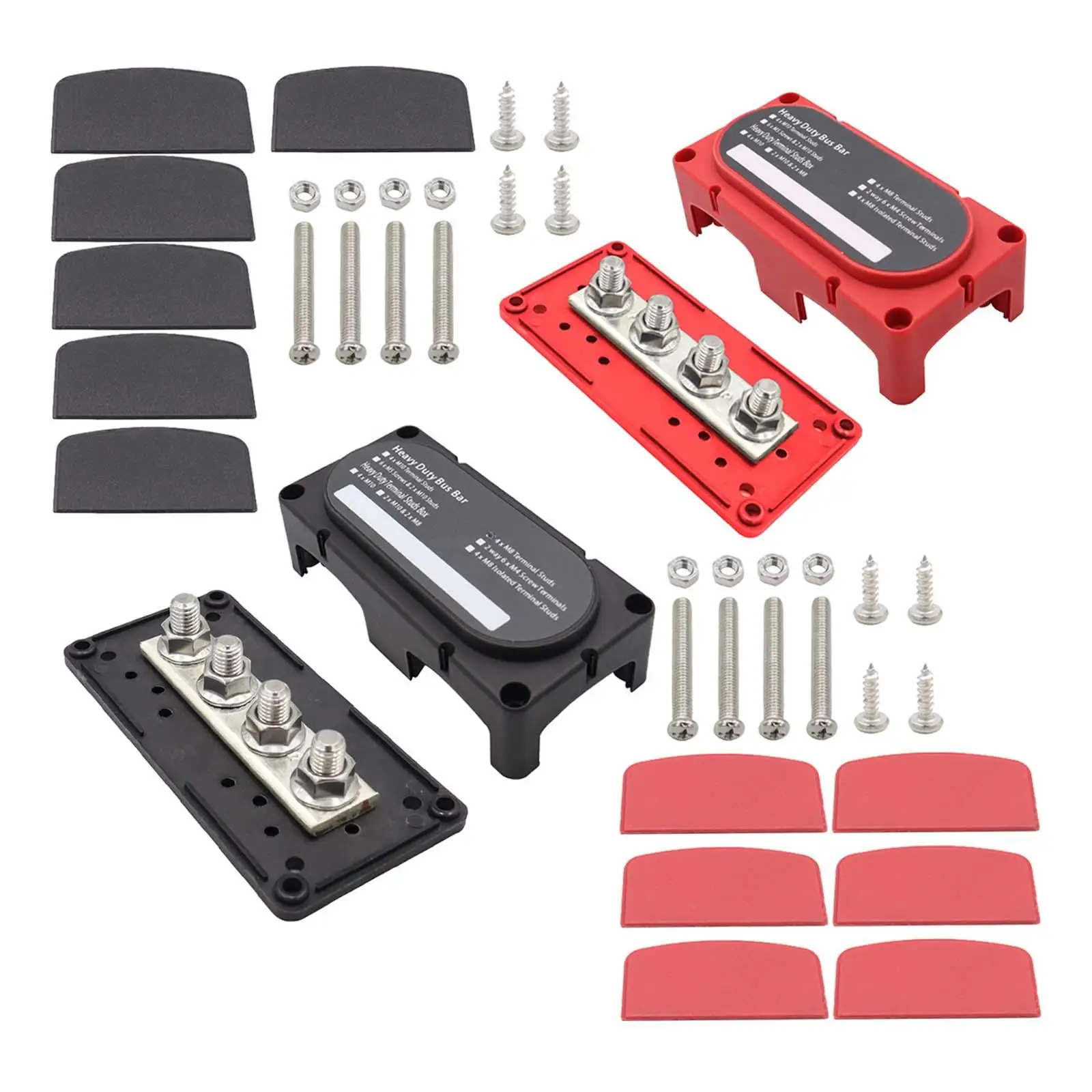 

Силовой распределительный блок 4 штифта 12-48 В постоянного тока 300 а М10 универсальный для автомобиля, фургона, грузовиков, яхты тяжелых автобусных балок