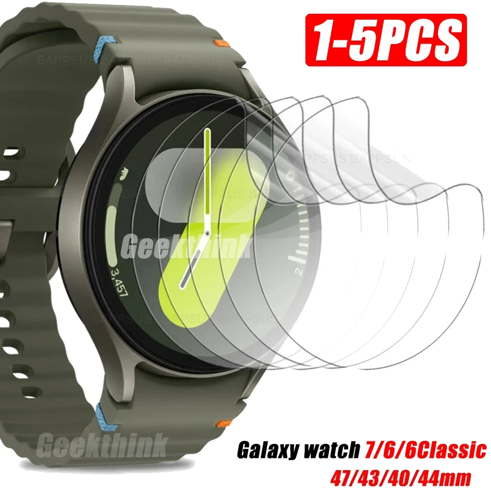 Screen Protector 1-5Pcs For Galaxy Watch 7 40mm 44mm 4 5 6 5Pro 4 Classic 40/42/46/47mm Soft Film
