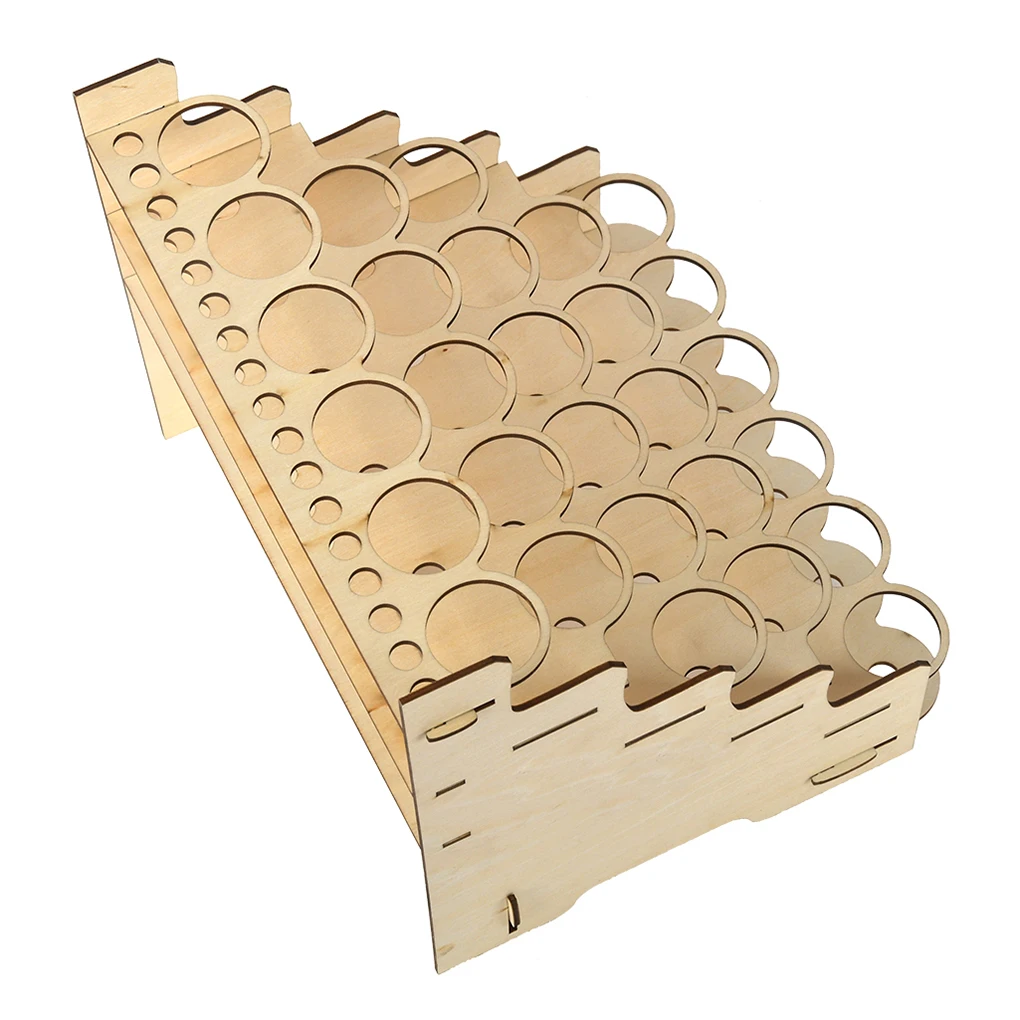 DIY Module Paint Bottle Rack Epoxy Tool Multi-Layer Wooden Organizer Storage Stand Cabinet paint organizer