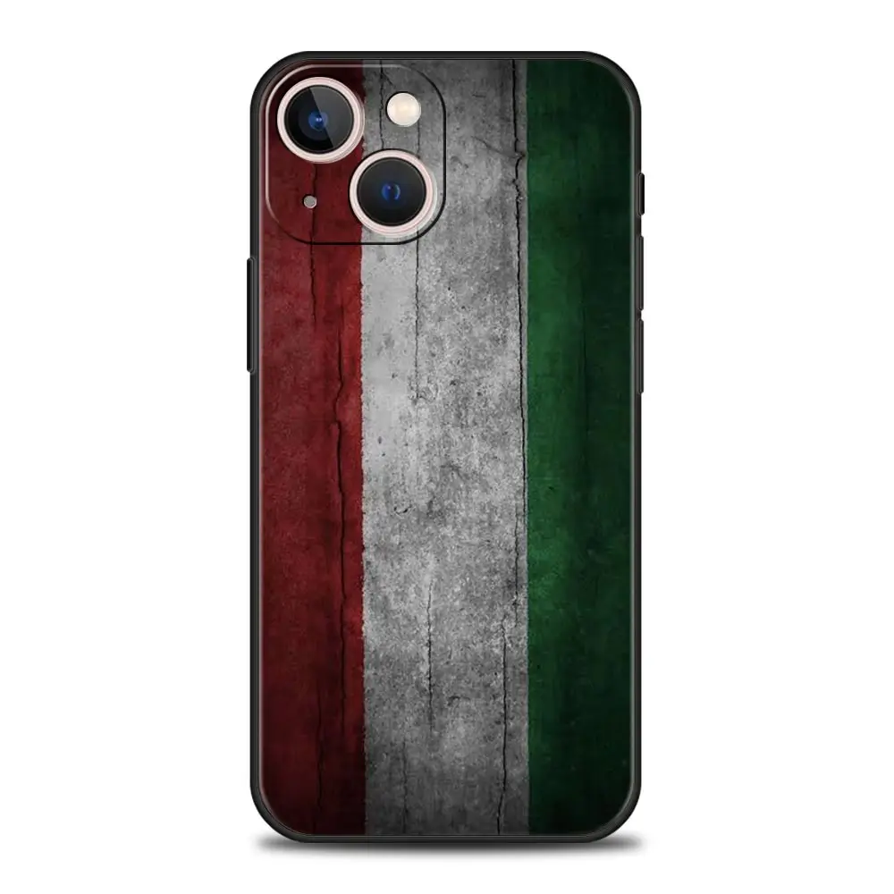 Italian Flag Luxury Silicone Phone Case - Black Protective Cover