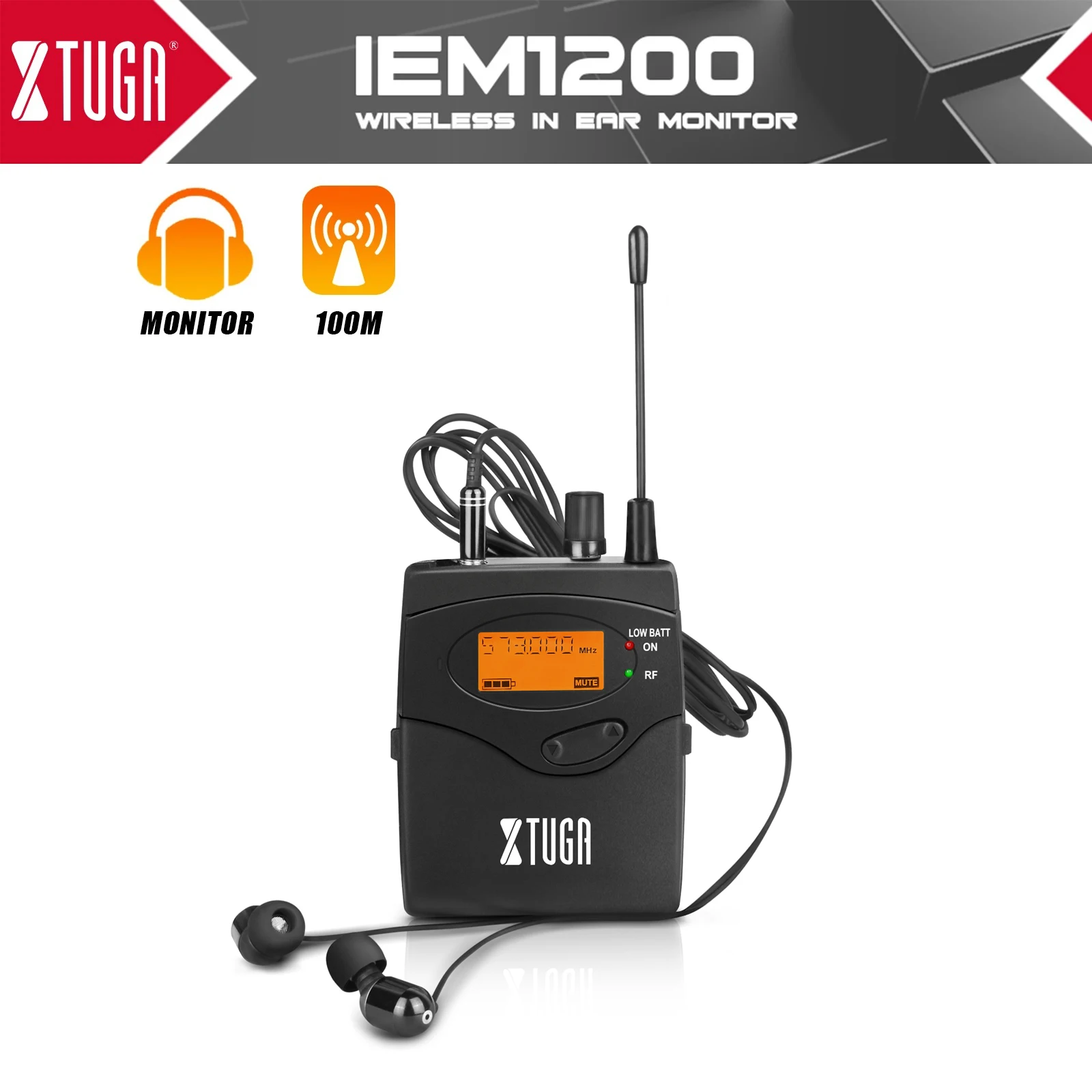 XTUGA IEM1200 одиночный передатчик Bodypack сценическая производительность Беспроводная система мониторинга в ухо