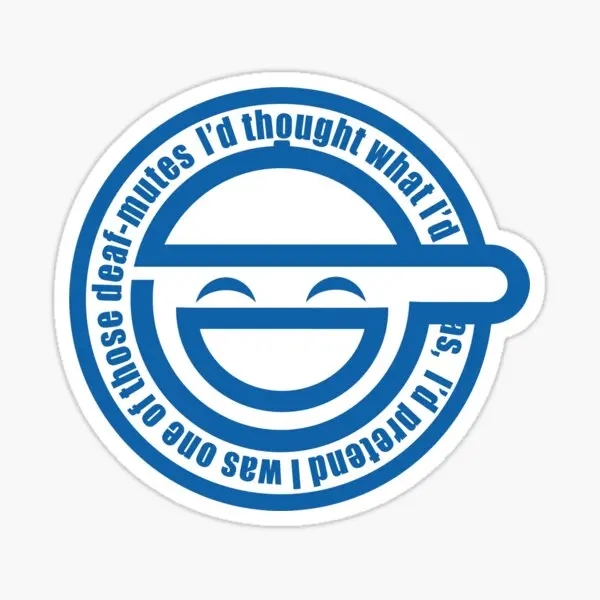 The Laughing Man Ghost In The S St 5PCS Stickers for Decor Room Decorations Anime Funny Window Cartoon Home Stickers Art