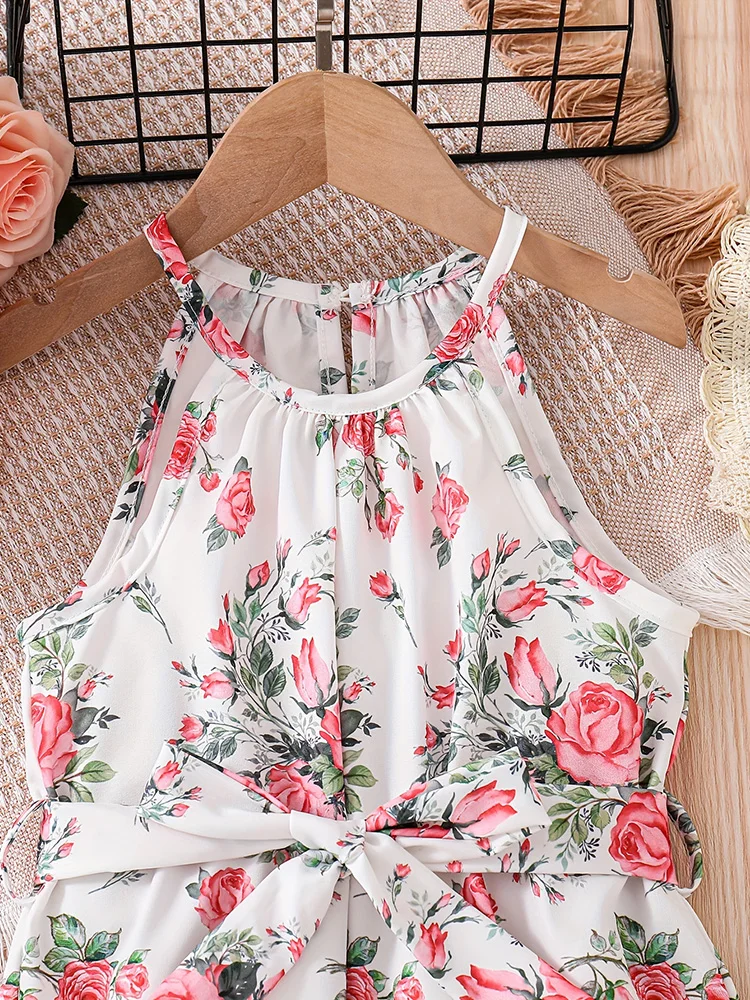 Romantic Floral Halter Dress 3