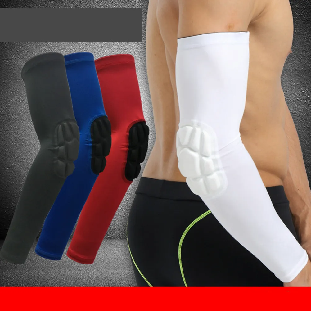 1Pcs 블랙 암 슬리브 보호용 팔꿈치 슬리브 긴 팔꿈치 보호대 라이딩 자전거 야외 농구 러닝 사이클링