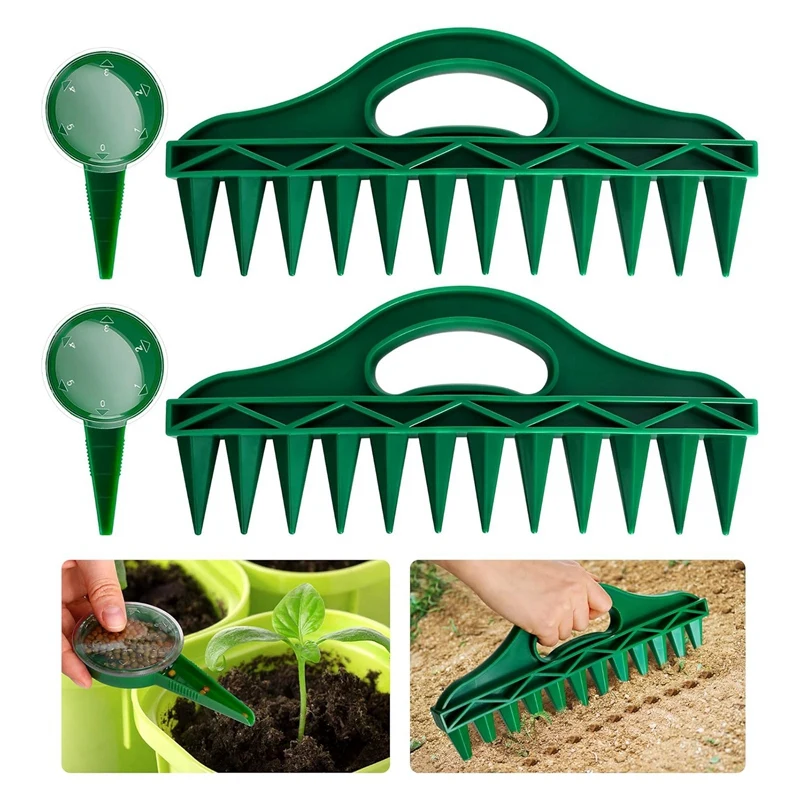 Hole Punches Garden Hole Punch Dibbler Garden Seed Spacer With Adjustable Seeds Dispenser For Planting Seeds And Bulbs B 3