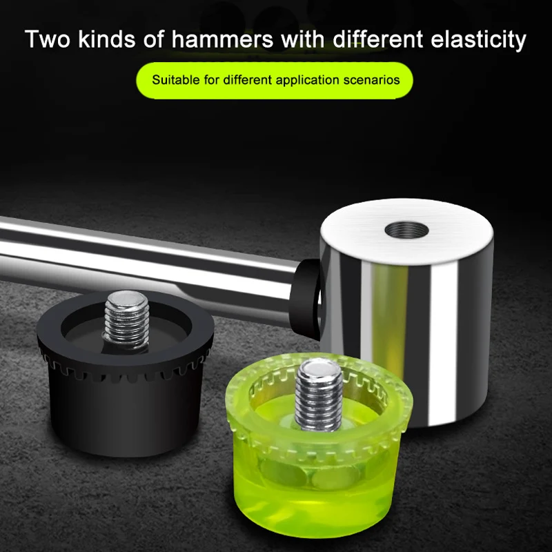 25mm 30mm 40mm Rubber Hammer Double Faced Work Glazing Window Nylon Hammer with Round Head and Non-slip Handle DIY Hand Tool 4