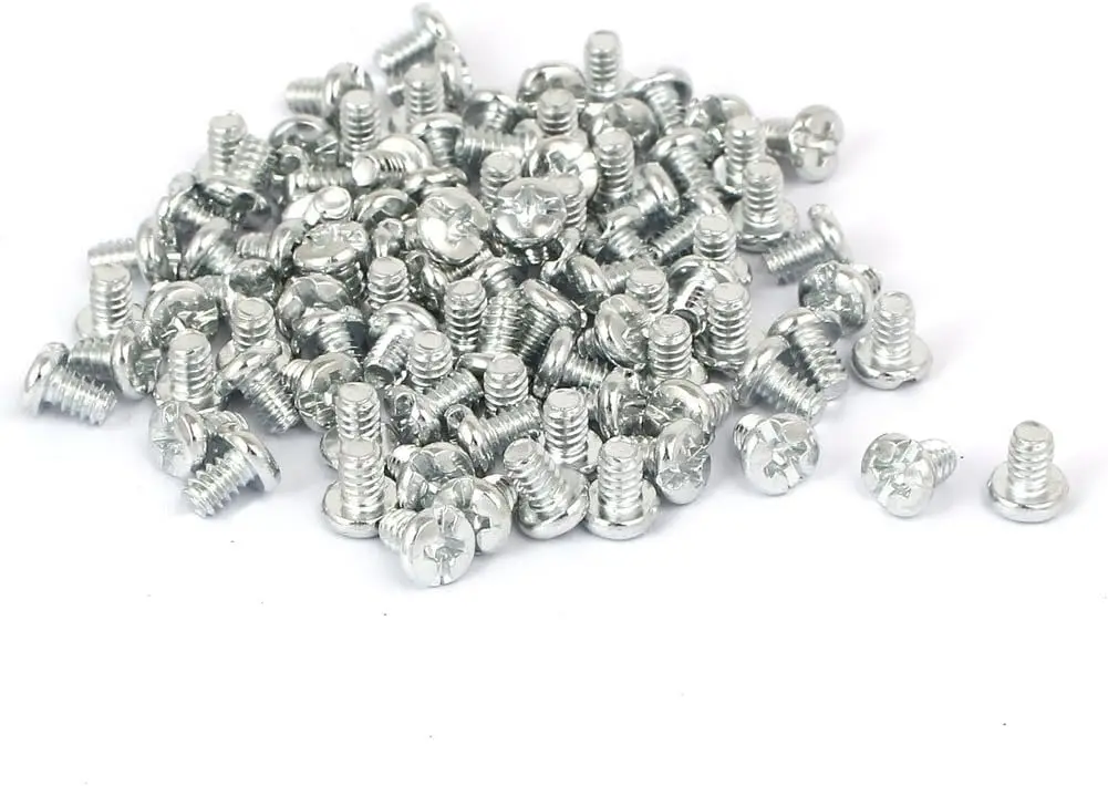 

Keszoox Desktop Computer #6-32 Hard Drive Video Card PCI Bezel Screw Silver Tone 100pcs