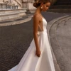 Elegant Wedding Dress For Woman Sweetheart-Neck A-Line Spaghetti Straps Open Back Bride Gown Train Vestidos De Novia Customized 4