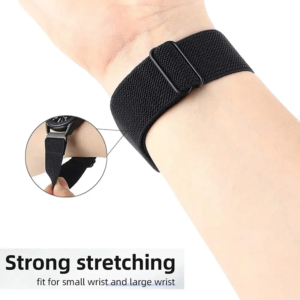 Adjustable Nylon Elastic Smartwatch Band, 20mm 22mm Strap, Premium Comfort and Style