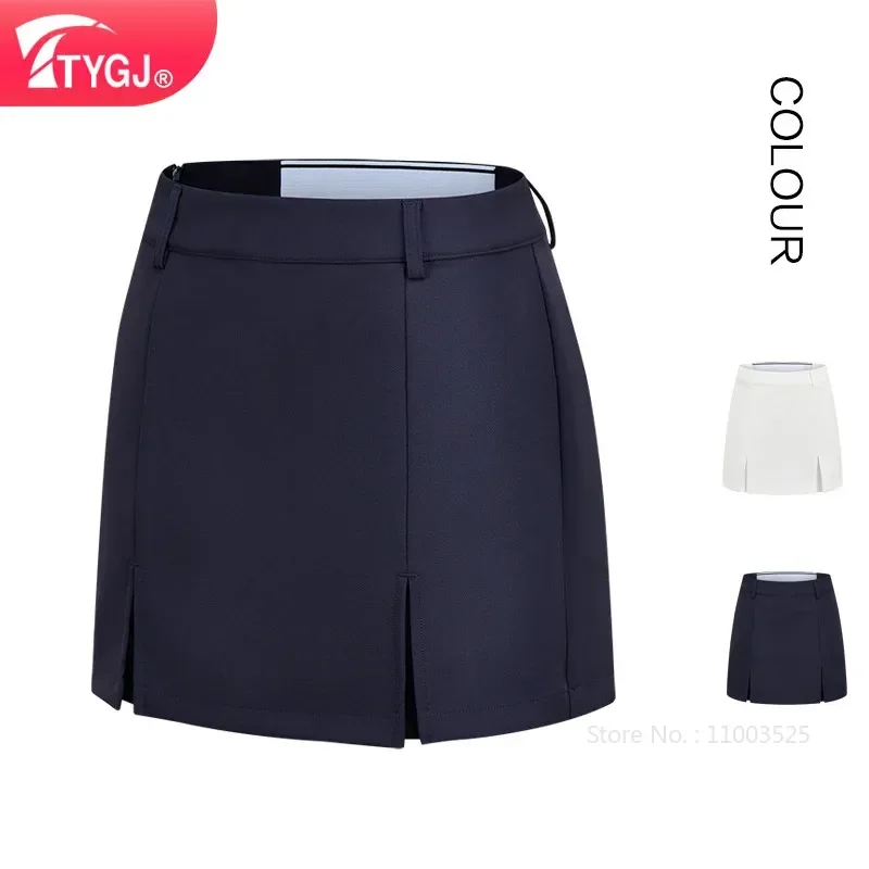TTYGJ Golf Clothing Women Skirt Wrap Hip Skirt Tracksuit Fashion Half Skorts with Inner Short Lady Split Slim Workout Golf Skort