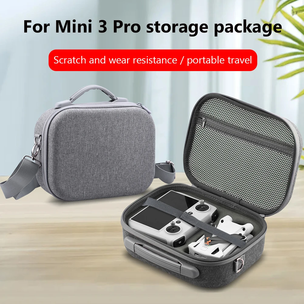 Carrying Case Anti-Scratch Crossbody Shoulder Handbag with Mesh Pocket Portable Travel Drone Bag for DJI Mini 3 Pro Accessories