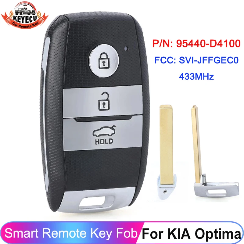 

KEYECU Smart Car Key 95440-D4100 For KIA Optima 2016 2017 2018 433MHz ID47 Chip Car Key Remote Fob FCC ID: SVI-JFFGEC0