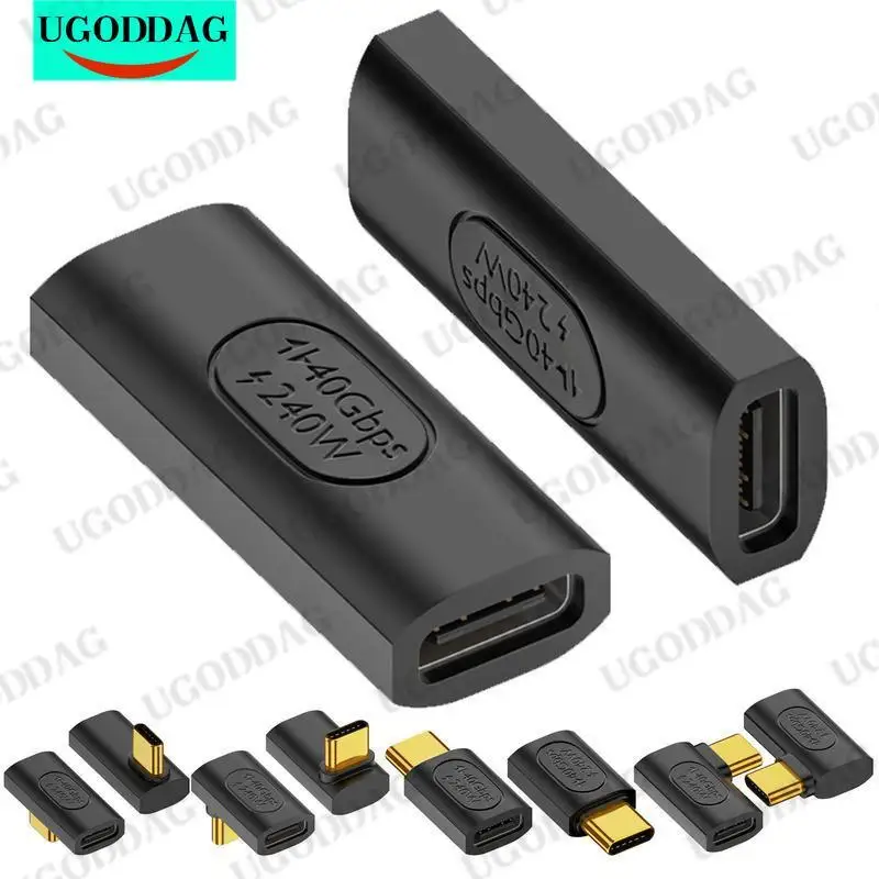 Right Angle USB C 240W 40Gbps Right Angle Side Bend Middle Bend ...