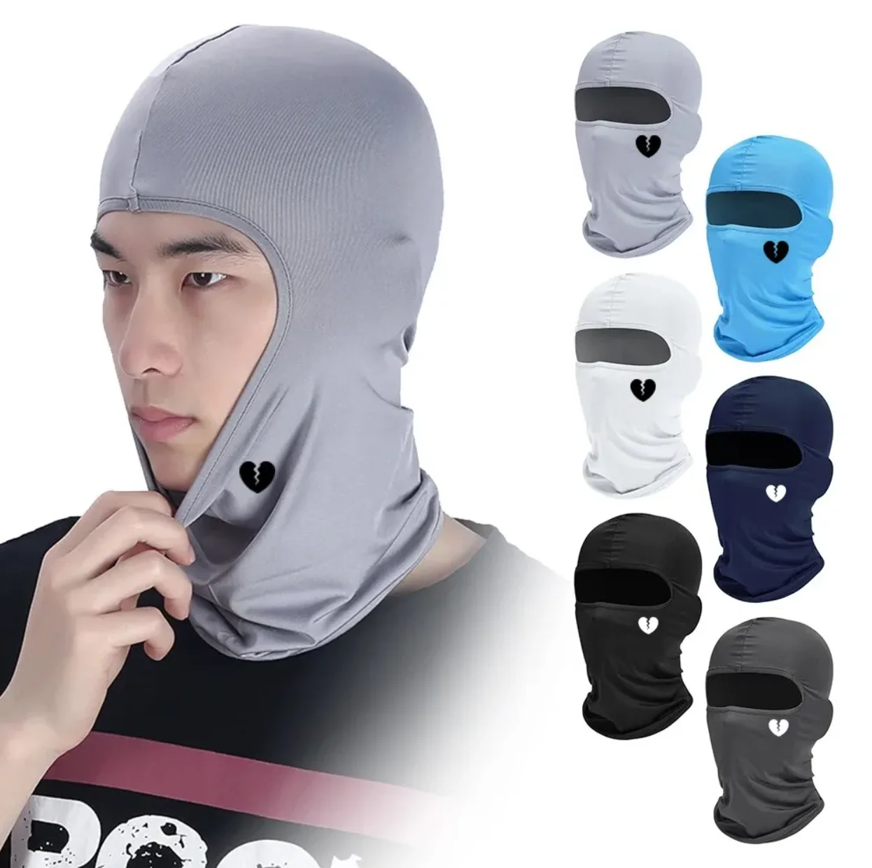 Masque facial de moto à couverture complète, cagoule de cyclisme, chapeau  en Lycra, Ski en plein air, cache-cou, respirant, chauffant, casque pour  hommes - AliExpress